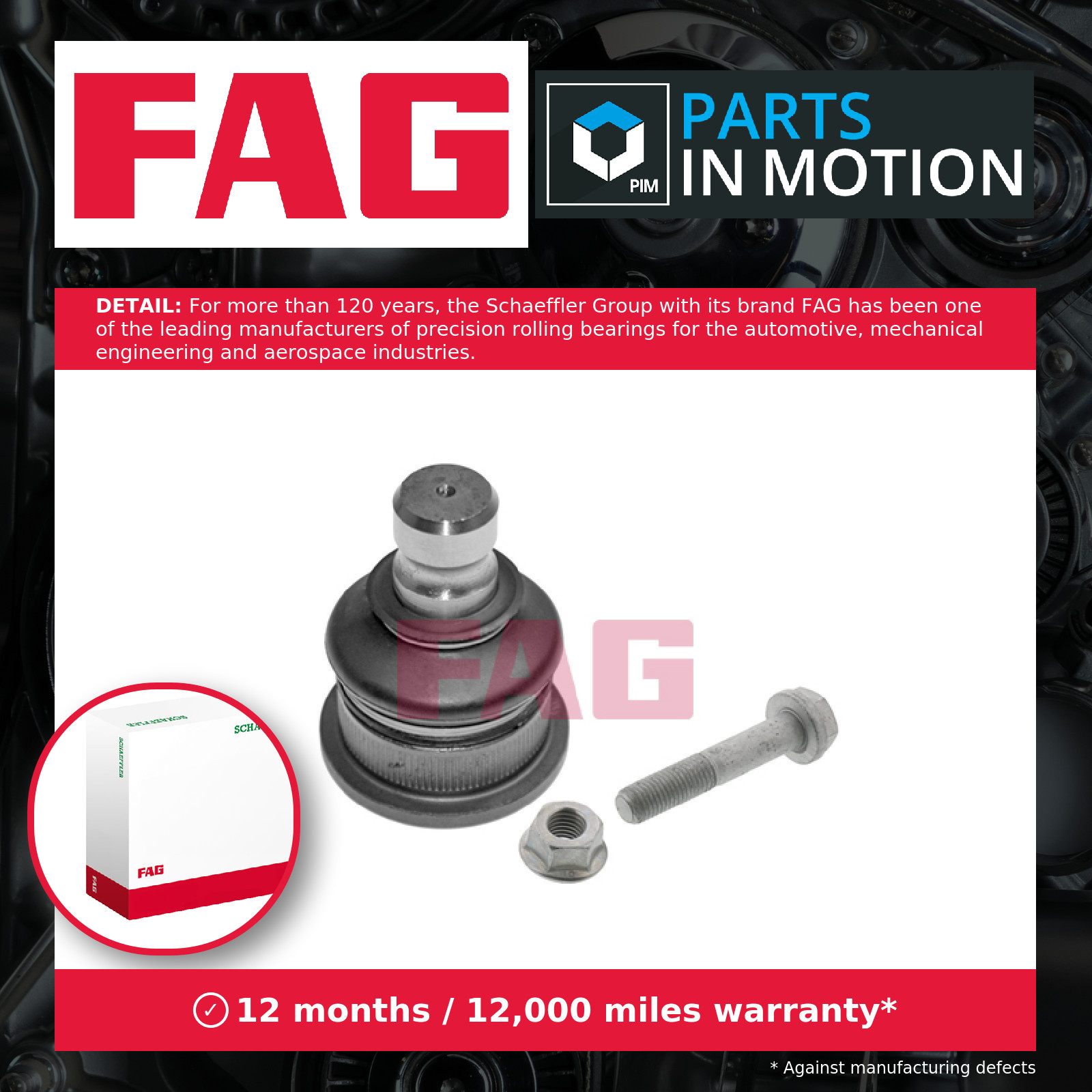 Ball Joint 825016810 FAG Suspension 401604793R 8200298454 8200298455 8200457208