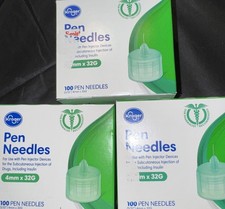 Disposable Capped Needles 4mm X 32 Ga 100 Box 3 Boxes Exp 6/28/29, 300 Total Ct.