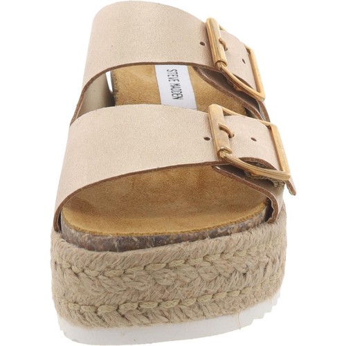 Steve Madden Closer Womens Sandals - Green, Size 8 Medium, Comfy Shearling Footbed