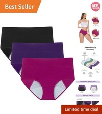 High Absorbency Leakproof Period Panties - Full Coverage Cotton Underwear in ...