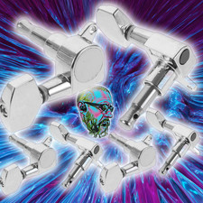 Fender Style Guitar Tuners Strat Tele CHROME Tuning Keys Set Unplayed WIN Rock 