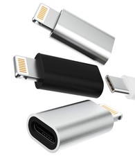 USB C Female to Lightning Male Adapter 3pack Type C Charger Cable Port Compa...