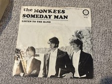 THE MONKEES- Someday Man / Listen To The Band-4  w/ PS-COLGEMS-Ex
