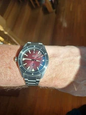 Zelos Watch  43mm Burgundy Horizons 