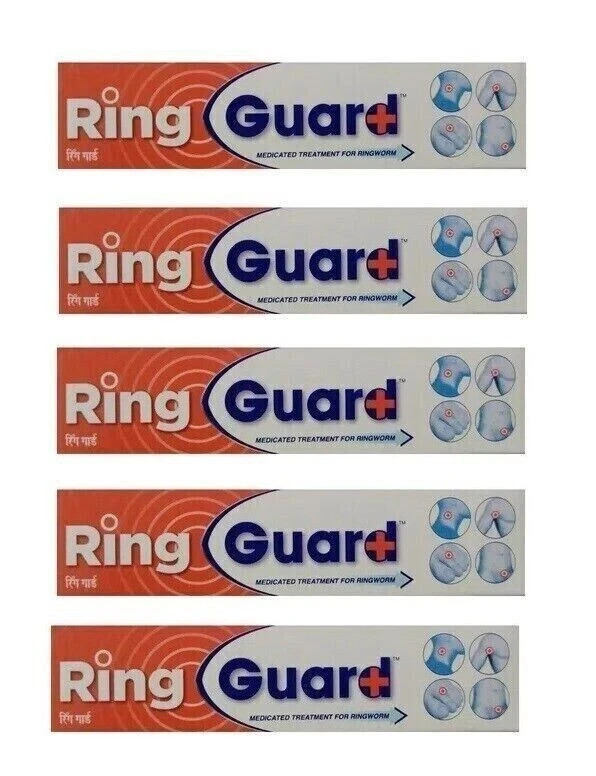 Ring Guard Cream | dermatitis Ringworm ITCHING & REDNESS ATHLETES FOOT 20g x 5