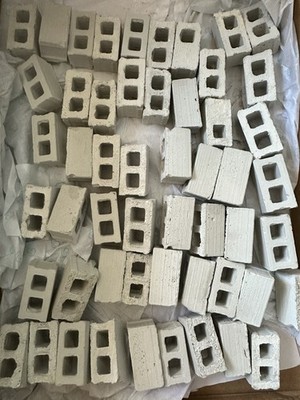 Mini Cinder Blocks-Huge Lot 1:12 Scale, Mini Building Materials, Mini Bricks
