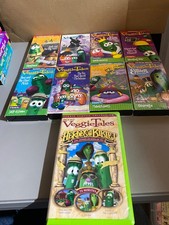 Veggietales/LarryBoy VHS lot of 14. Madame, Bible Heroes, Viking, George, Etc.