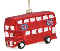 Baumschmuck London Bus - Baumkugel Omnibus England, Weihnachtsdeko, Christbaum