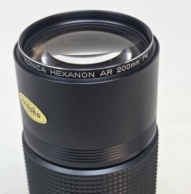 Konica Hexanon AR 200mm f/4 Telephoto lens
