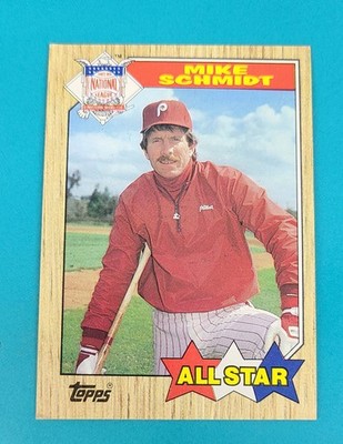 1987 Topps All-Star #597 Mike Schmidt Philadelphia Phillies BASEBALL Card H