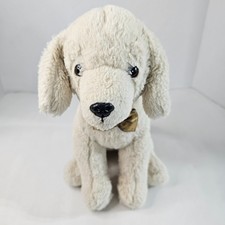 FAO Schwarz Golden Retriever Dog Plush Gold Bow Tie Stuffed Animal Toy