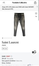 Yves Saint Laurent Vintage Denim Pants