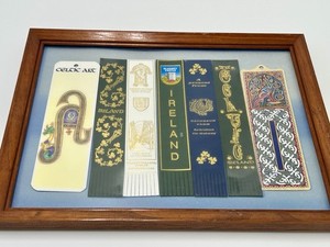 Vintage Framed Irish Ireland Souvenir Bookmark Lot Framed Celtic Blarney