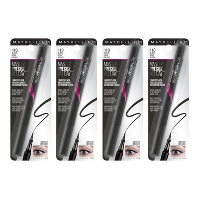 LOT OF 4 Maybelline Master Precise All day Liquid Eyeliner #110 Black