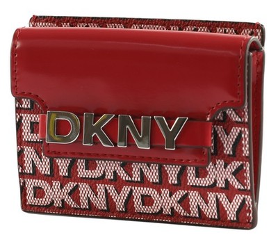 DKNY Avril Card Case Kartenhalter Bright Red rot creme Neu