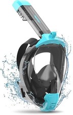 ACURE Full Face Snorkel Mask for Adult,  Black Green L/XL