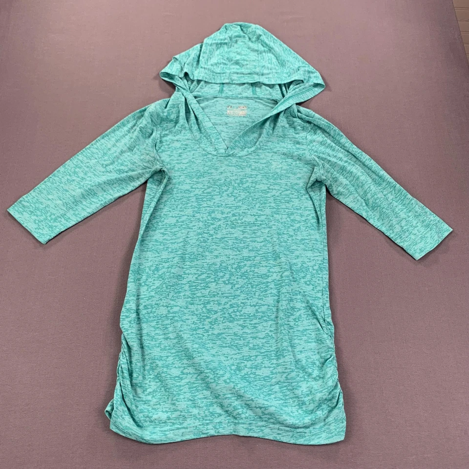 Under Armour Shirt Womens Medium Lot of 3 Teal Pink Gray Tunic Hooded 3/4 Sleeve - Image 2 of 4