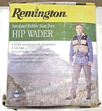 Remington Hip Waders Insulated Rubber Boot Foot Size 13 Model 16095