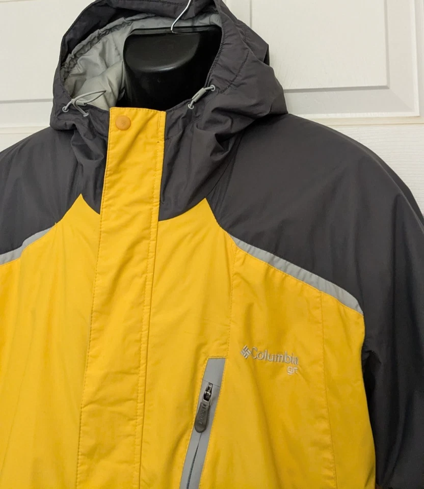 Columbia Jacket Men's Large Yellow Omni-Shield Winter Hooded Winter Grt - Image 3 of 4