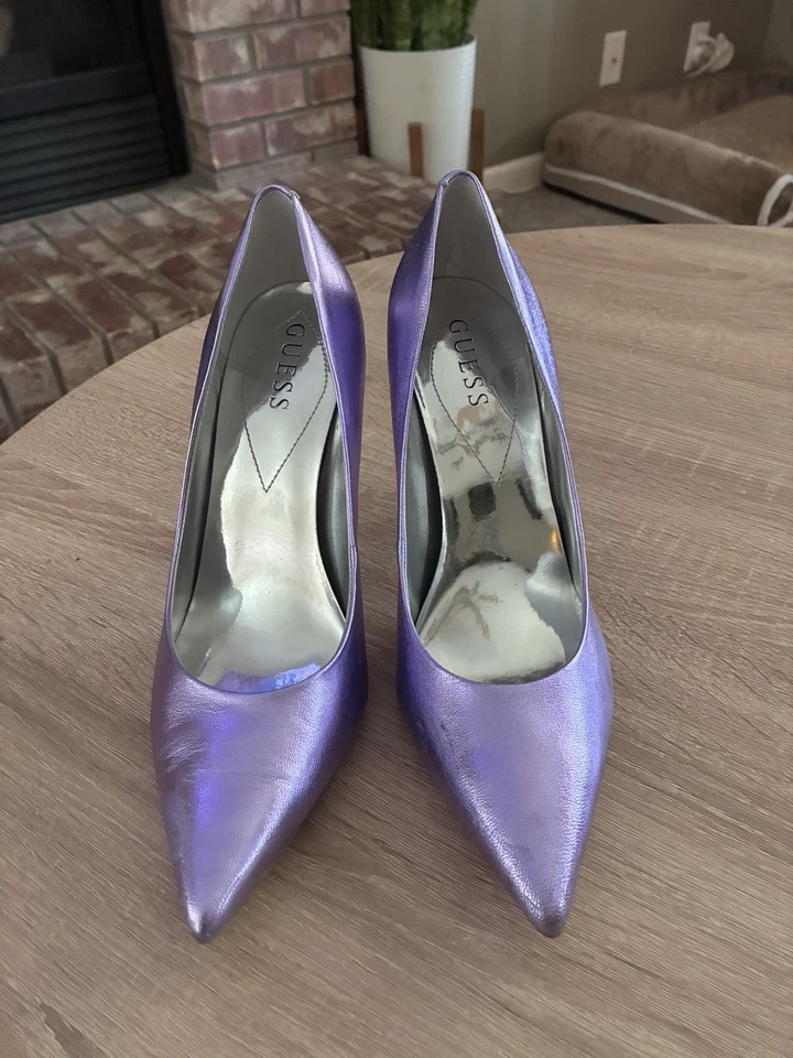 Guess Cierra Metallic Light Purple Pumps Size 9 - Image 2 of 4