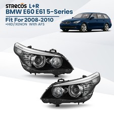 For 2008-2010 Bmw E60 E61 528i 535i 5 Series Hid Headlight W Afs Left Right Set