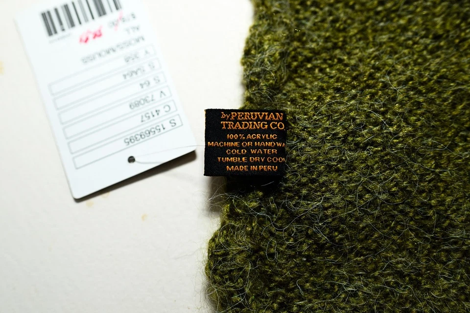 Envoltura de chal floral verde musgo peruano Anthropologie Perika Foto 4 de 4