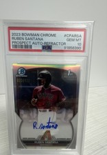 2023 Bowman Chrome - Prospect Autographs Ruben Santana #CPA-RSA Refractor...