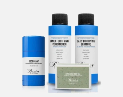 ‎BAXTER OF CALIFORNIA Baxters of California Travel Kit Men's Shower Bundle - Shampoo soap Deo FASTP&P