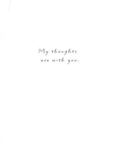 Tender Thoughts Greeting Card, Hello! My Thoughts Are With You - Picture 2 of 2