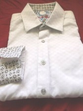 ROBERT GRAHAM White Check Pattern Long Sleeve size XL