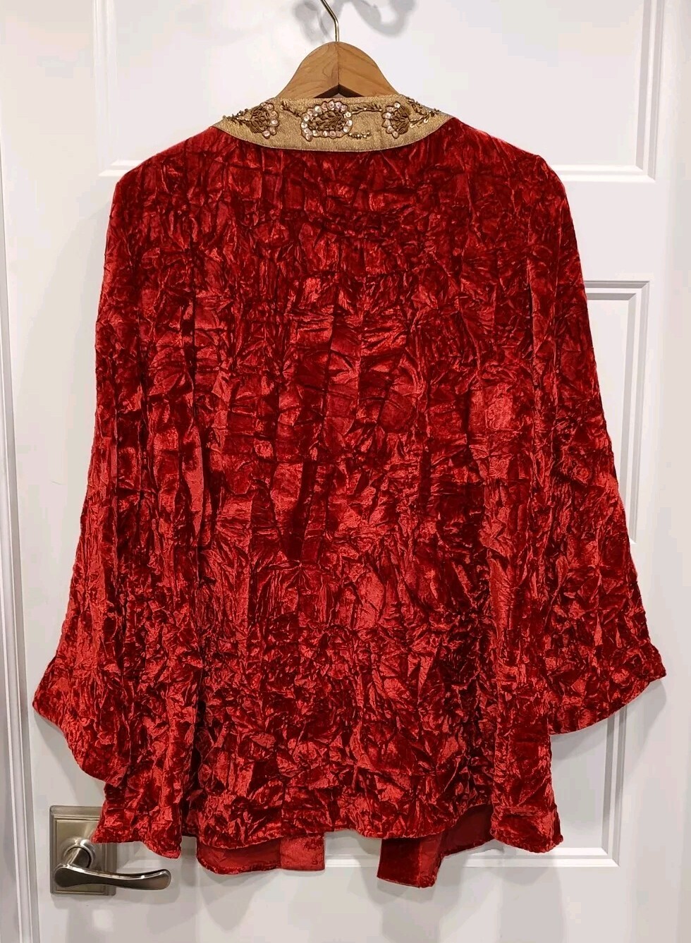 Soft Surroundings Women's Jacket Medium Red Crush… - image 3