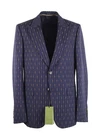 Gucci Blue Striped Signature Suit Size 50 IT / 40R U.S. New With Tags