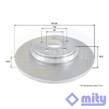 Fits Mercedes M-Class 1998-2005 + Other Models Brake Disc Rear Mity #2