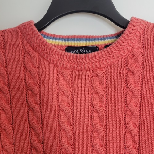 Suéter Vintage Madera y Gris Para Hombre Talla XLCalgodón Cable Tejido Coral Hong Kong - Imagen 4 de 5