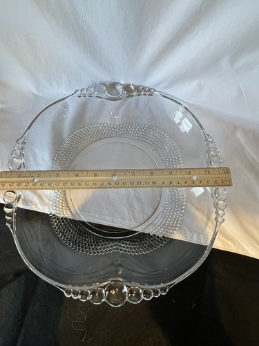 Vintage Duncan & Miller Teardrop Serving Platter Clear Glass 12.25" - Picture 3 of 6