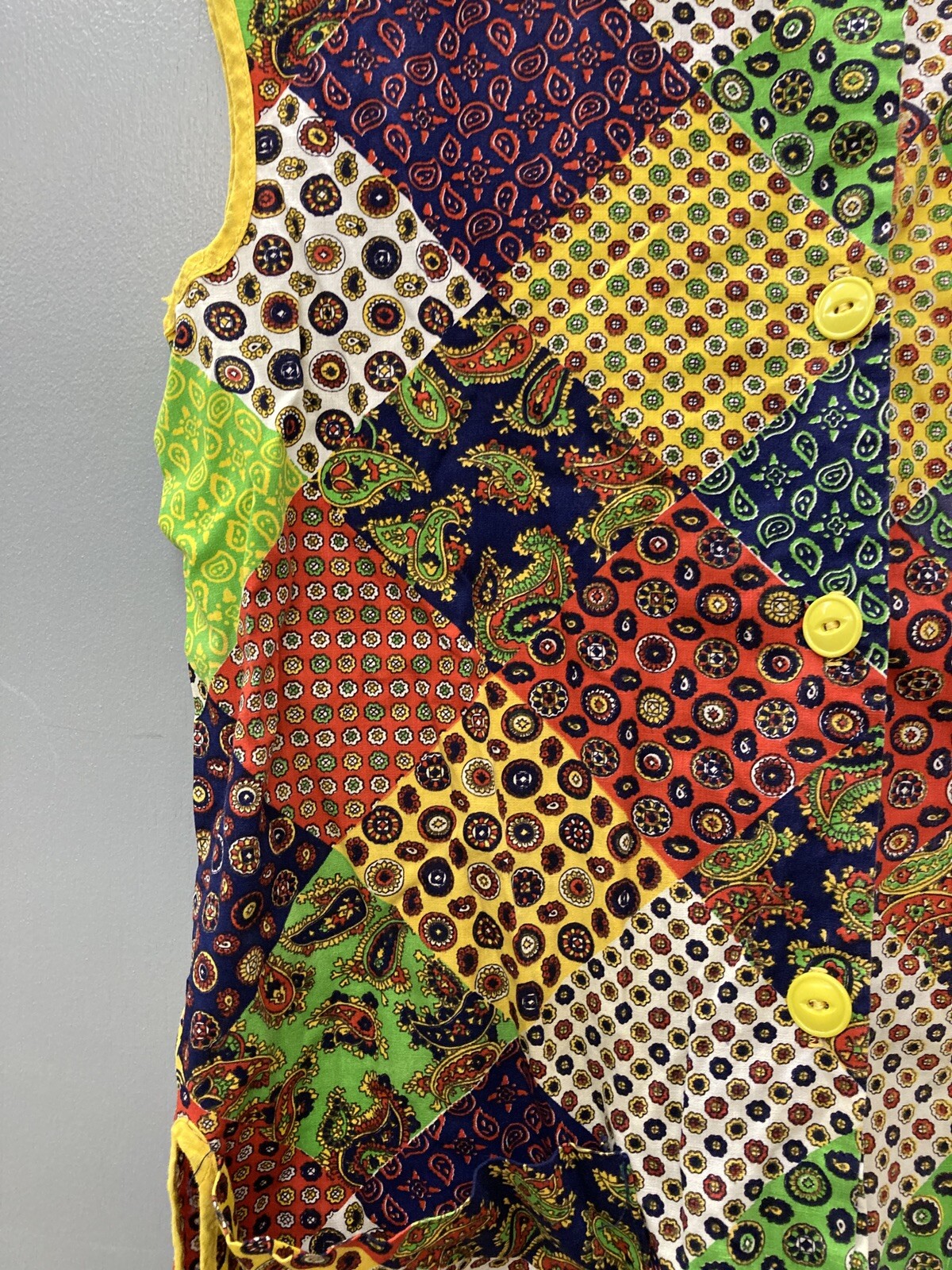 Handmade Patchwork Vest E3-40 - image 4