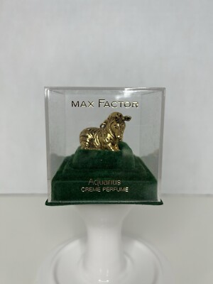 Max Factor Aquarius Crème Perfume Zebra Pendent Necklace Vintage 26  Chain