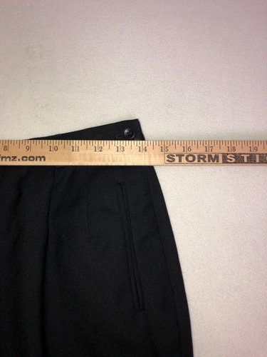 VTG Talbots Petites 100% Wool Dress Pants Trousers 10 Black Lined USA Side Zip - Picture 6 of 11
