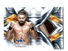 WWE Andrade 2019 Topps Undisputed Blue Autograph Shirt Relic Card SN 10 of 25