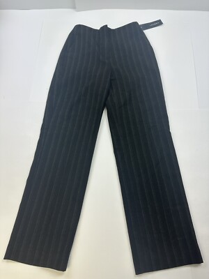 NWT Women's Louben Dress Pants Trousers 2 Wool Striped Brown