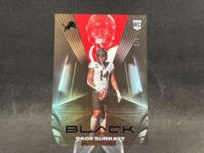 2021 PANINI BLACK NFL FOOTBALL SAGE SURRATT #180 ROOKIE RUBY PARALLEL 2/8 LIONS