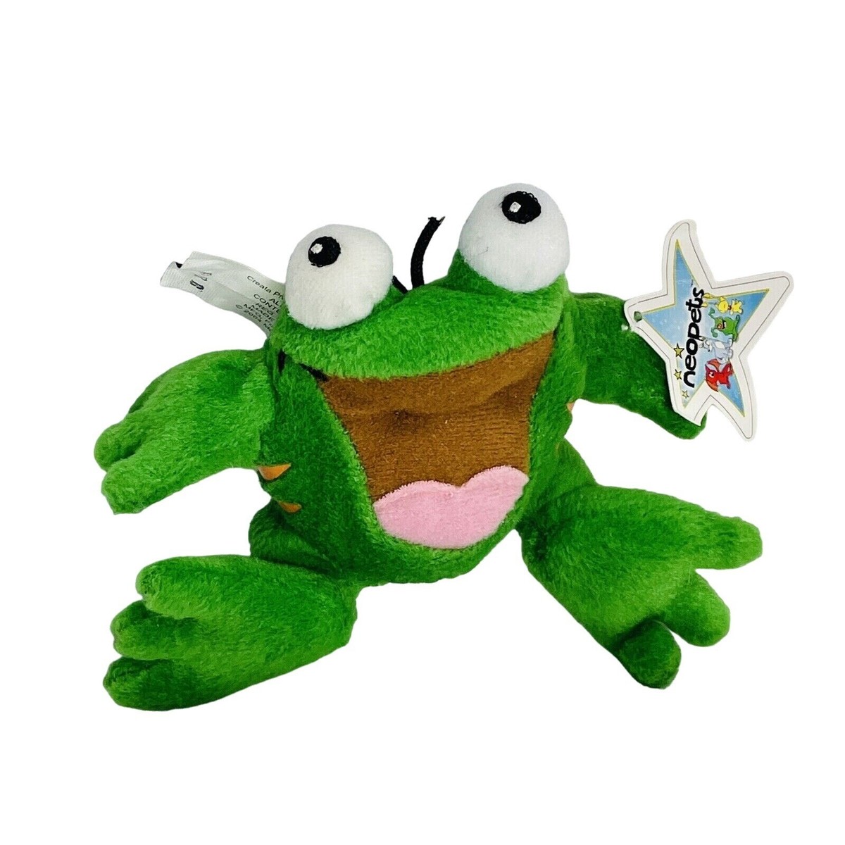 Neopets Green Quiggle Frog McDonalds Mini Promo Plush Stuffed Toy