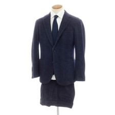 Chaqueta Anillo 2 Piezas Hombre Traje Azul Marino Jersey Lana 46 Hecho en Japón / Sin Camisa, Corbata