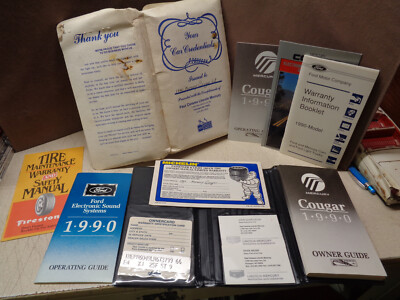 1990 Mercury Cougar Owner's Driver's Manual Complete Set owner tire warranty rad