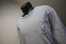 Burton Long Sleeve Tee Shirt Performance Gray Graphic Mens Size Medium
