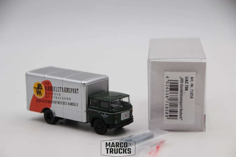 Brekina Skoda-LIAZ Koffer VEB Handelstransport Rostock 71858 1:87 /BRN445  - Bild 1 von 1