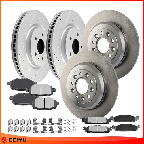 Front Rear Brake Rotors And Ceramic Pads Fits Ford Explorer 2013 2014- 2018