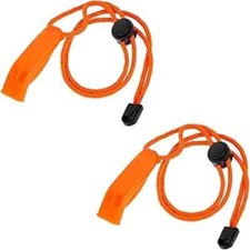 Survival Whistles with Adjustable Reflective Lanyard Emergency Plastic Whistle