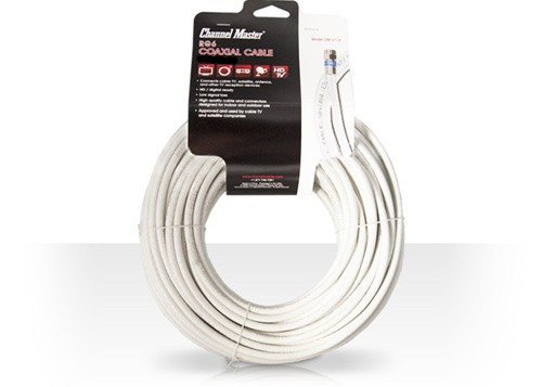 Channel Master RG6 Coax CM-3714 100' White Coaxial Cable w/ F Connectors 75 ohm - Picture 3 of 3