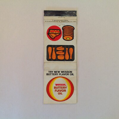 Vtg Matchbook Cvr Try Our New Wesson Buttery Flavor Oil Banana Nut Bread Recipe